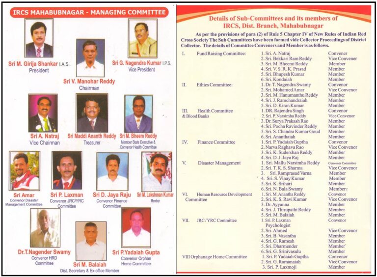 Managing Committee Member and Convener